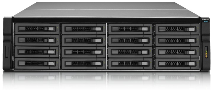 QNAP REXP-1600U-RP 3U 16-bay RAID expansion enclosure includes 'RAIL-A01-35' rackmount kit QNAP — view 2