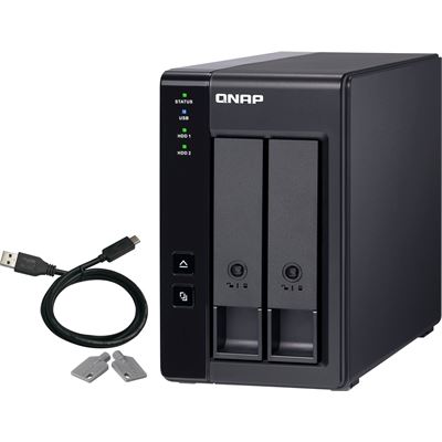 2 Bay USB-C Direct Attached Storage for PC or NAS QNAP — view 2