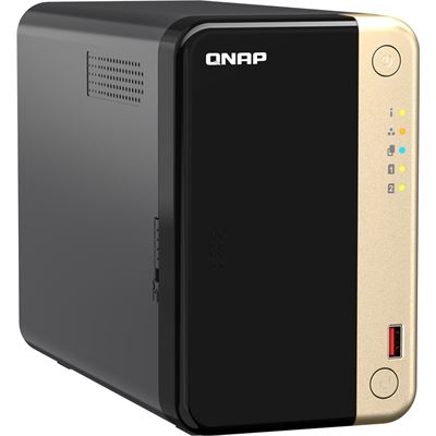 2-Bay NAS Celeron 4-Core CPU 8GB RAM 2x 2.5GbE 2x M.2 2280 QNAP — view 2
