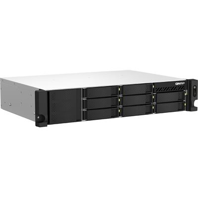 8-bay Short-Depth NAS AMD Ryzen 4C/8T 2.2GHz CPU 4GB RAM QNAP — view 2