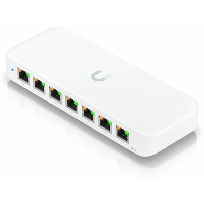 UniFi 8-port GbE PoE Managed Switch Up to 202W PoE (with added optional PSU) No PSU included Ubiquiti — view 1