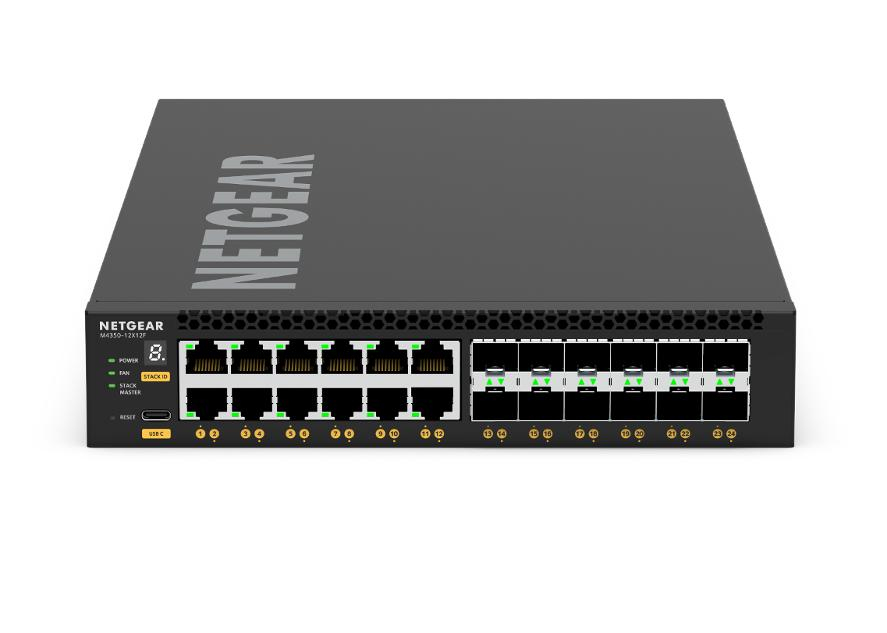 NETGEAR XSM4324-100AJS 24-Port Fully Managed Layer 3 Switch (12x10G/Multi-Gig 12xSFP+) M4350-12X12F NETGEAR — view 2