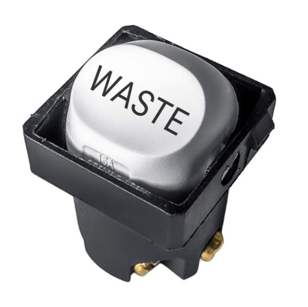 Sleek 16A 2-Way Labelled WASTE Mechanism. Suits All Tradesave Plates. Flame Resist TRADESAVE — view 2