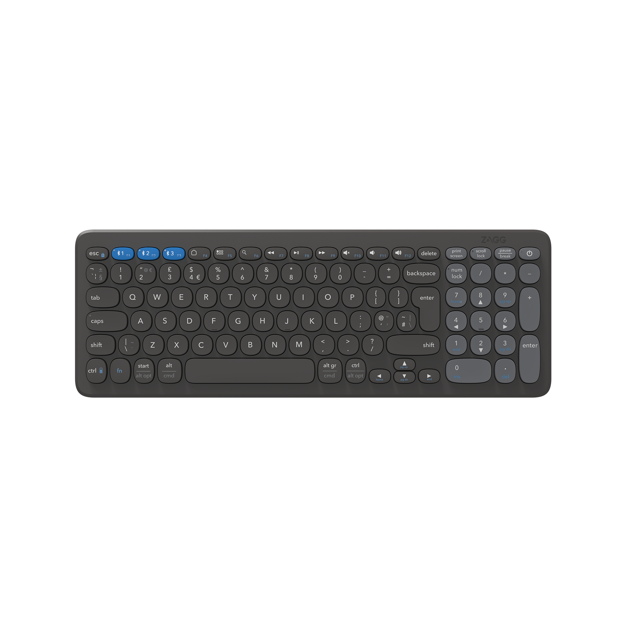 Zagg Wireless - Bluetooth/USB C Medium Size Keyboard ZAGG — view 2