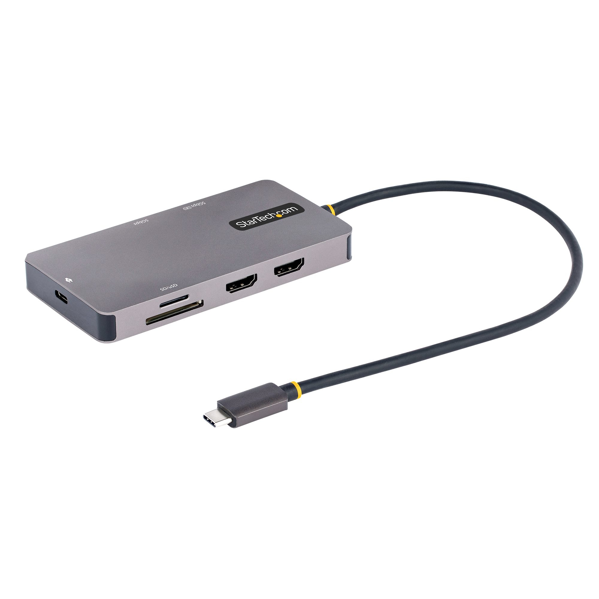 STARTECH.COM USB C MULTIPORT ADAPTER, 4K DUAL HDMI, 5GBPS USB HUB, 100W PD 3 YR STARTECH — view 2