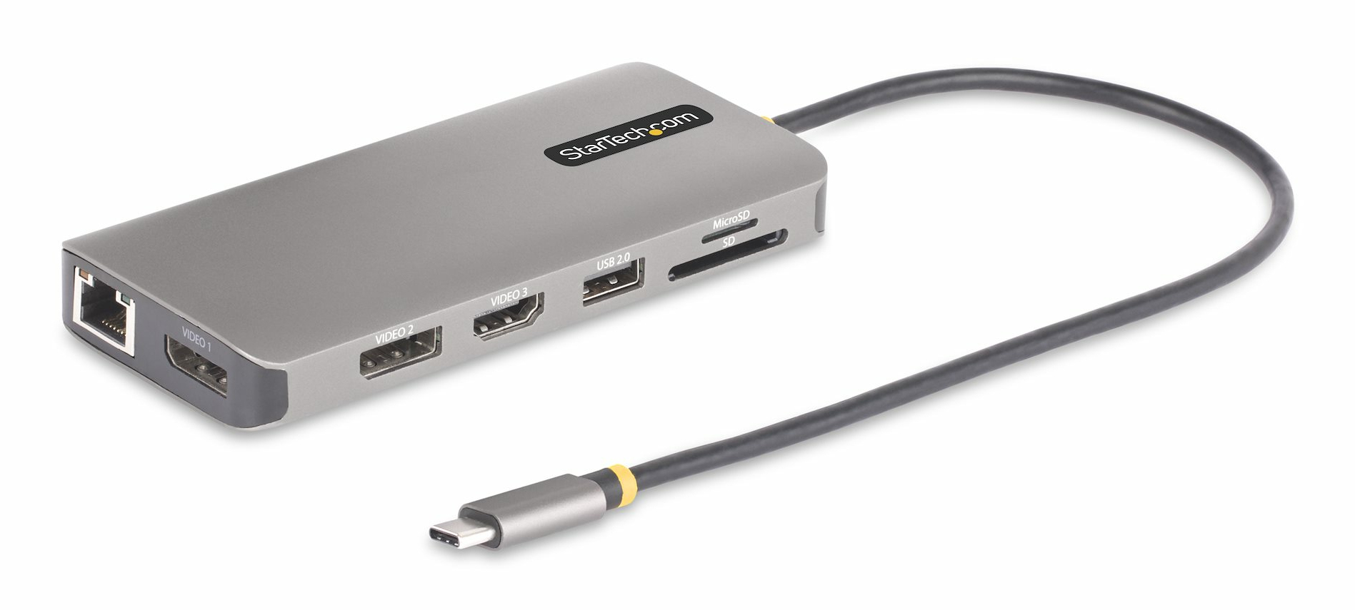 STARTECH.COM USB-C TRIPLE-MONITOR MULTIPORT ADAPTER, HDMI/DP/CARD READER, 3 YR STARTECH — view 2