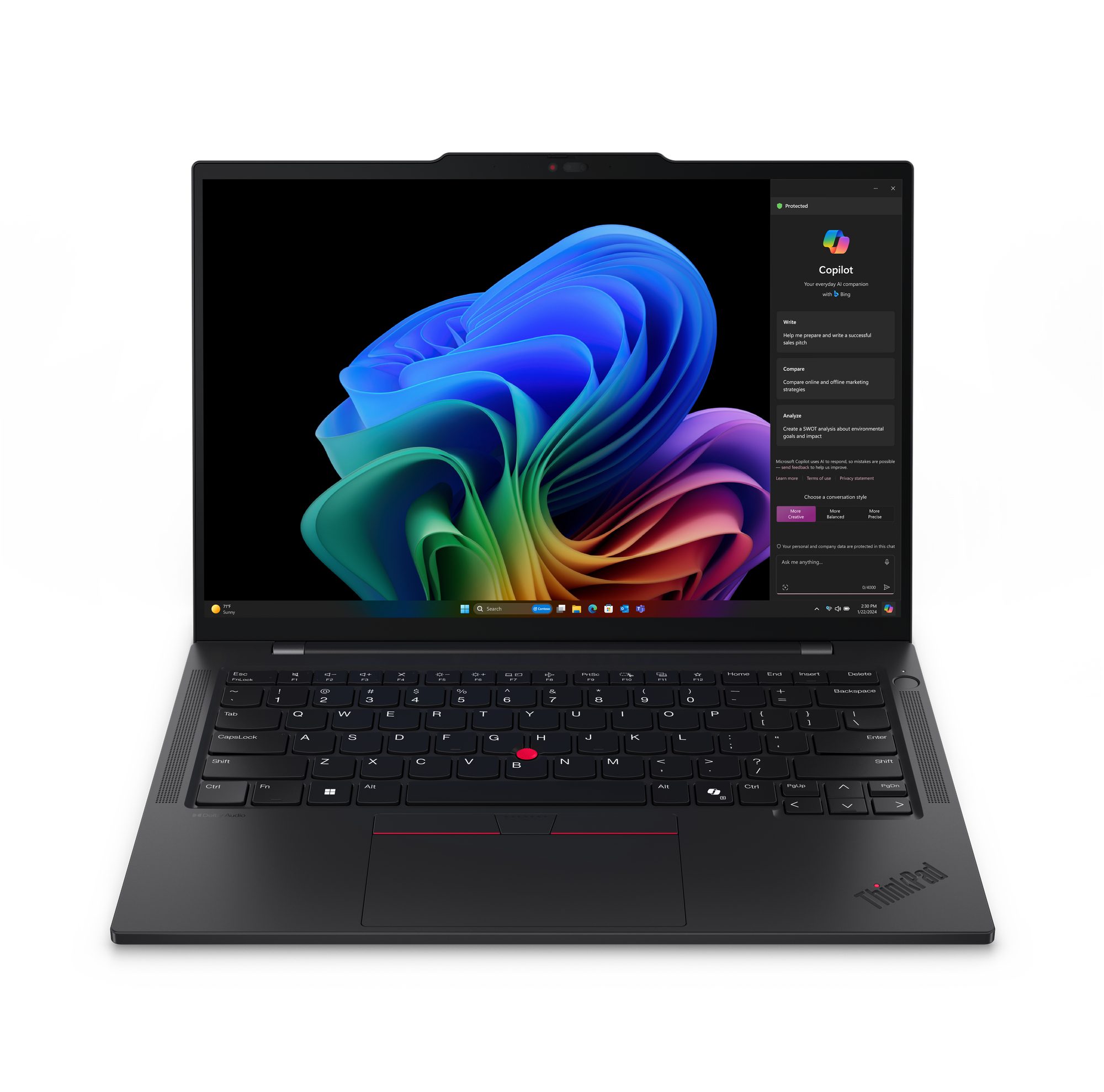 LENOVO T14S G6, 14" WUXGA TOUCH, SNAPDRAGON X1E-78-100, 32GB, 512GB, LTE, W11P, 3YP+CO LENOVO — view 2