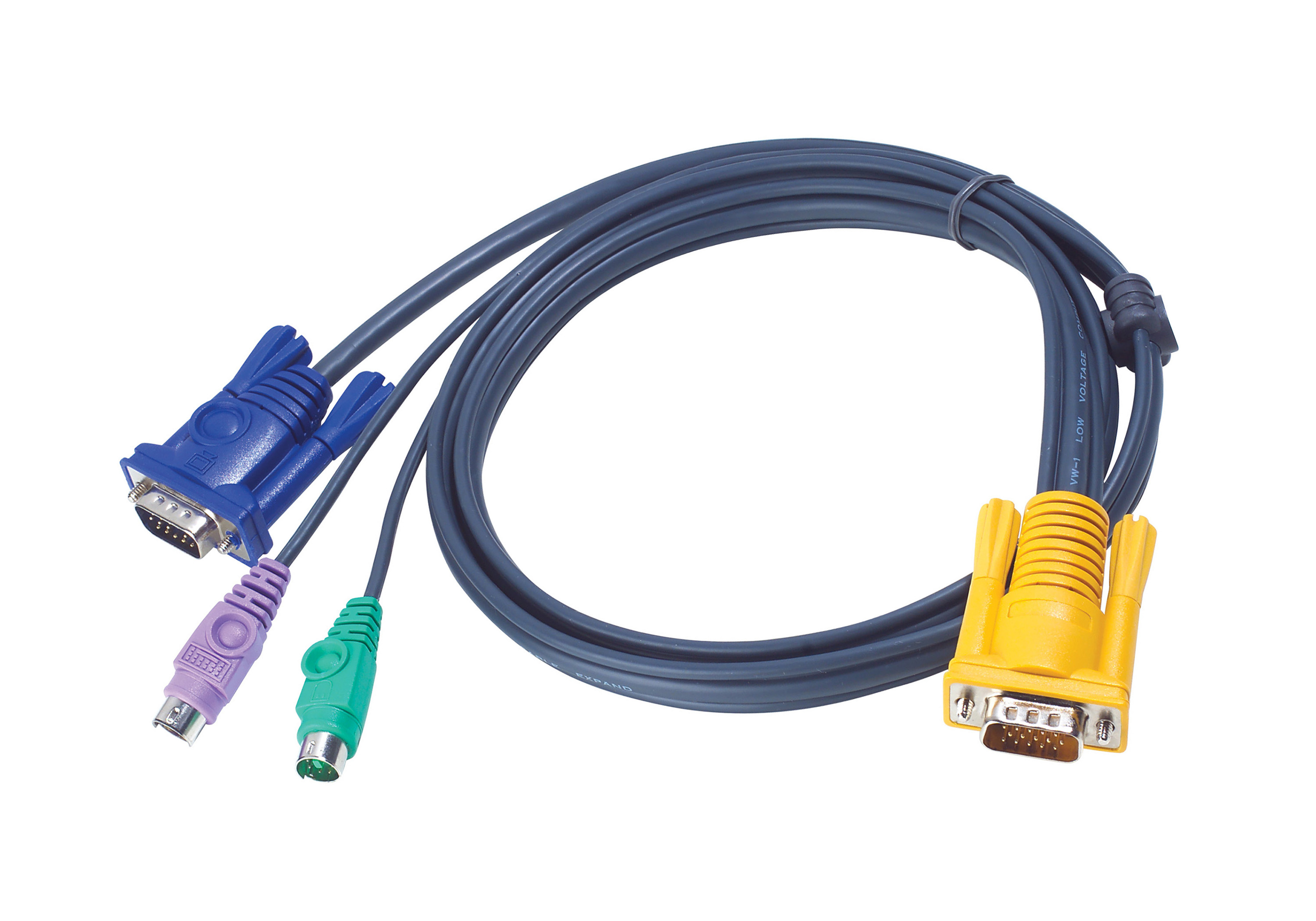 ATEN 1.8M PS/2 KVM CABLE WITH 3 IN 1 SPHD ATEN — view 2
