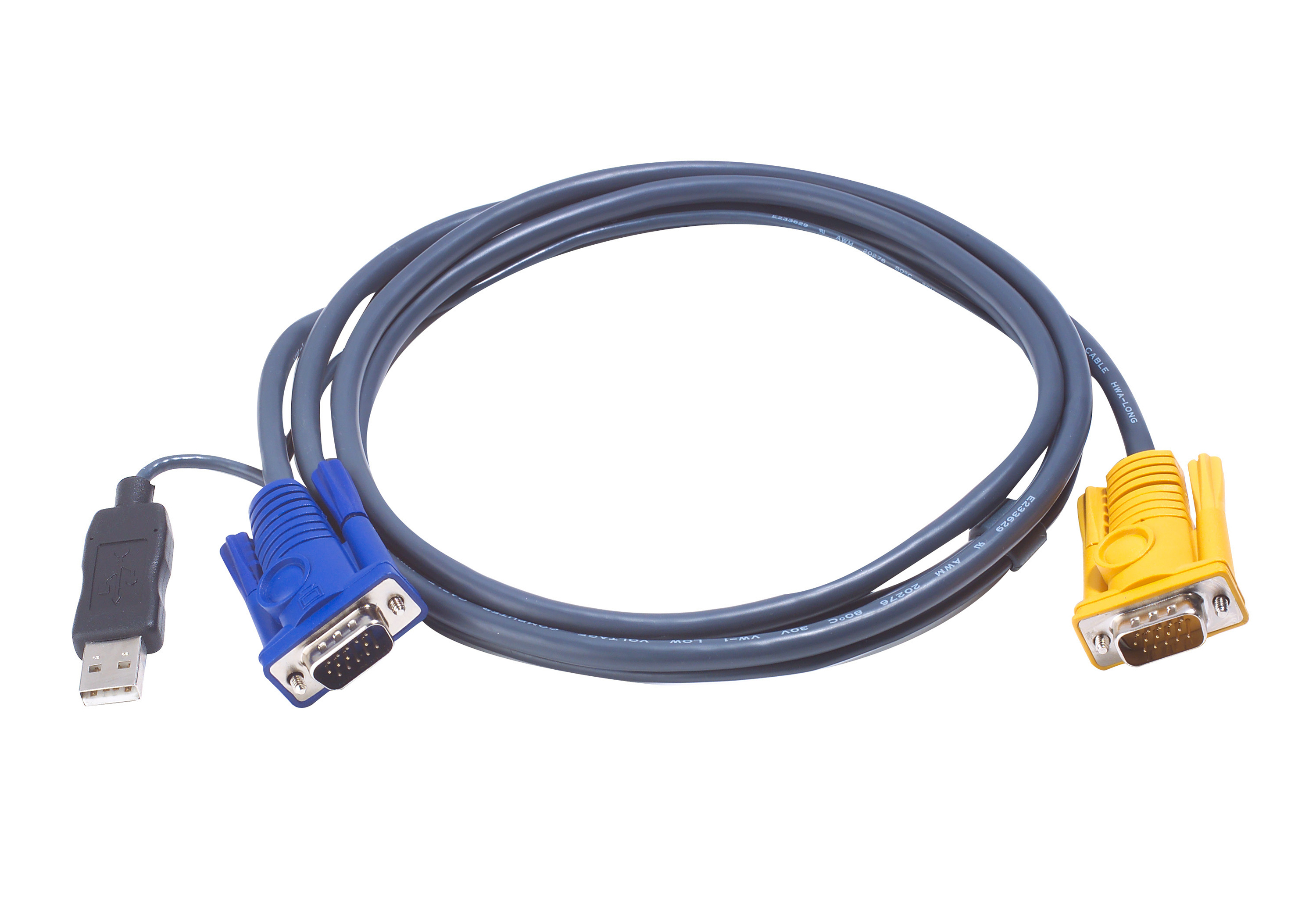 ATEN 1.8M 3IN1 VGA CONSOLE TO USB PC KVM SLIM CABLE ATEN — view 2