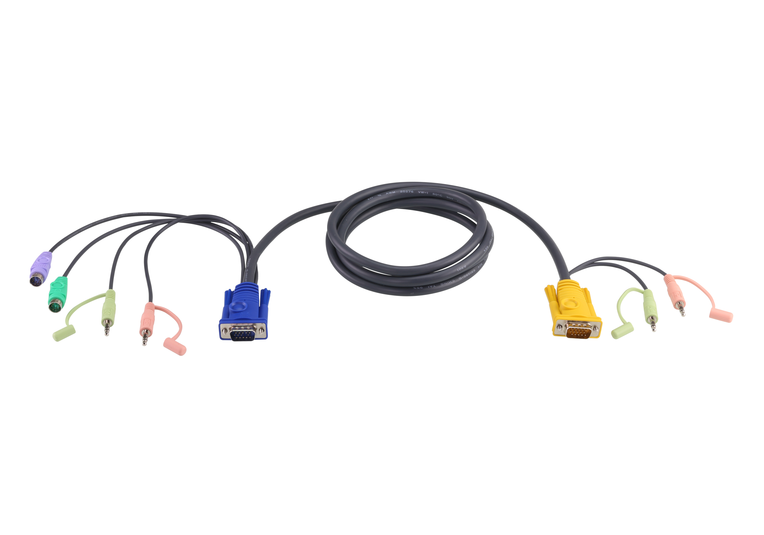 ATEN 1.8M PS/2 KVM CABLE WITH 3 IN 1 SPHD AND AUDIO ATEN — view 2