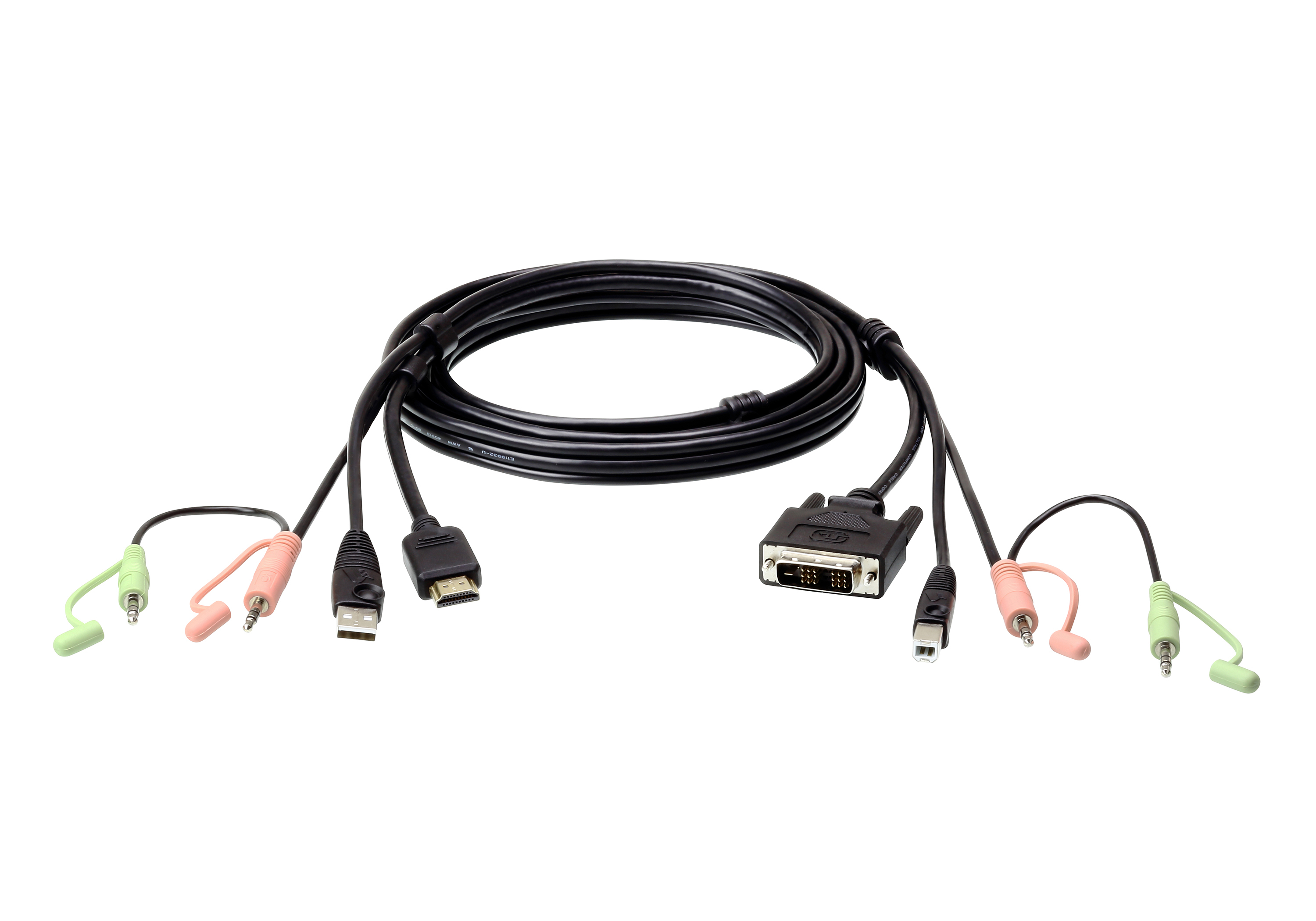 ATEN 1.8M USB HDMI TO DVI-D KVM CABLE WITH AUDIO ATEN — view 2