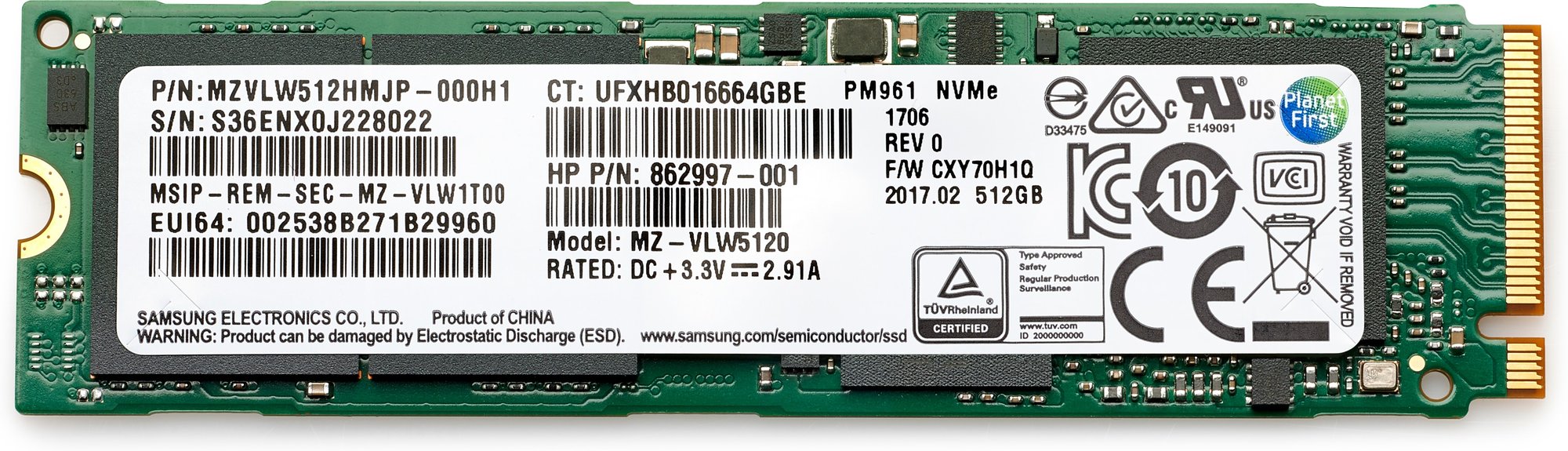 HP PCIe NVMe M.2 Gen 4 1TB TLC Solid State Drive HP — view 2