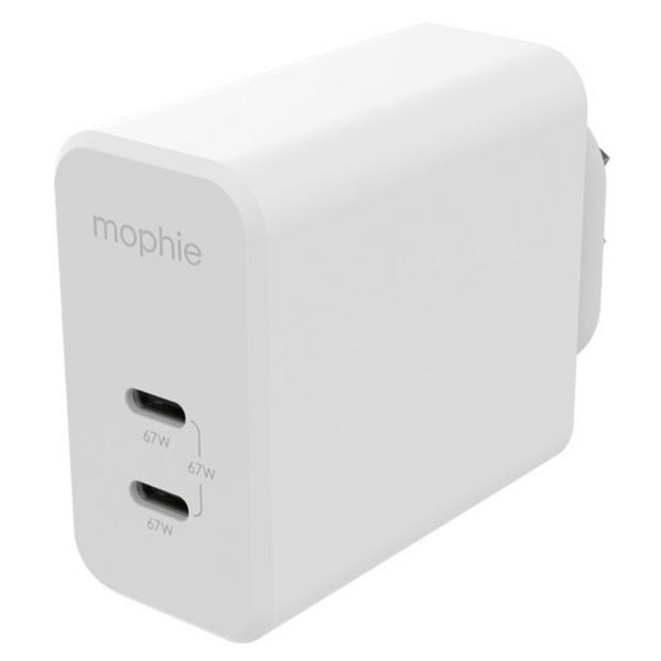 ZAGG Mophie Accessories Wall Adapter USB C PD DUAL 67W GAN - White ZAGG — view 2