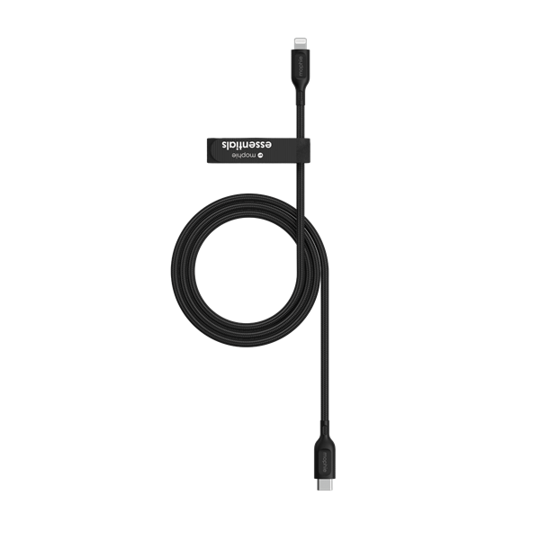 ZAGG Mophie Essential Cable C Lightning Cable - Black soft braided - 1m ZAGG — view 2