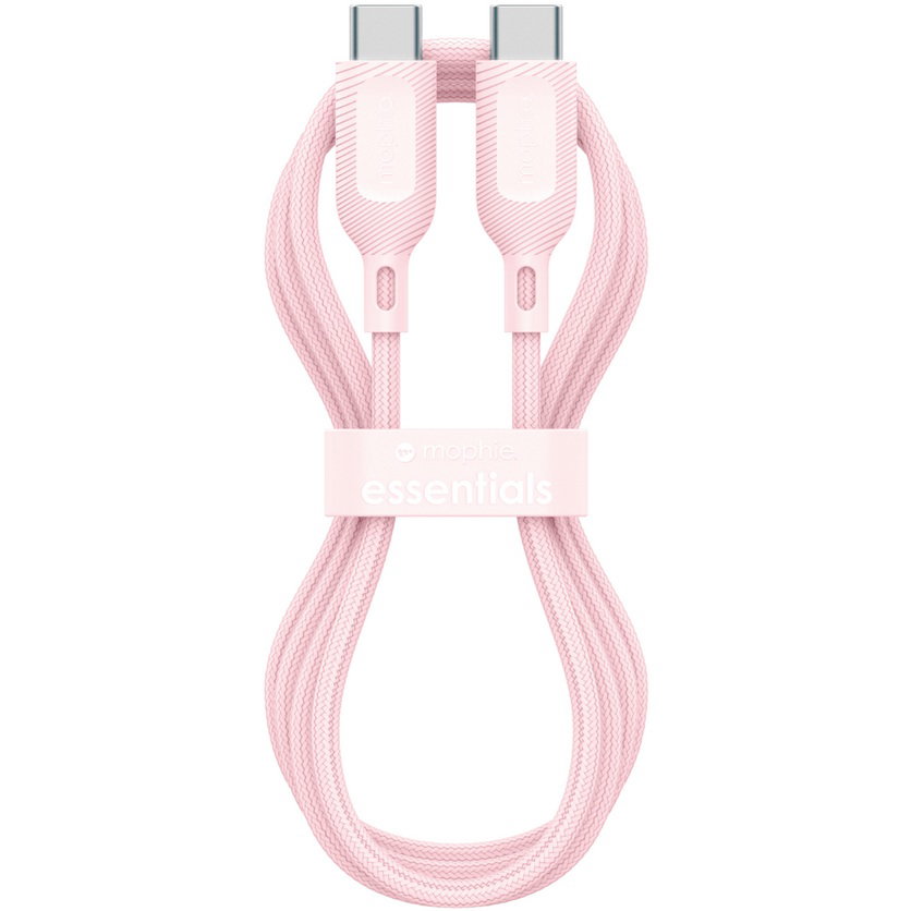 ZAGG mophie essential USB-C-C Cable (60W), Braided, 1M, Pink ZAGG — view 2