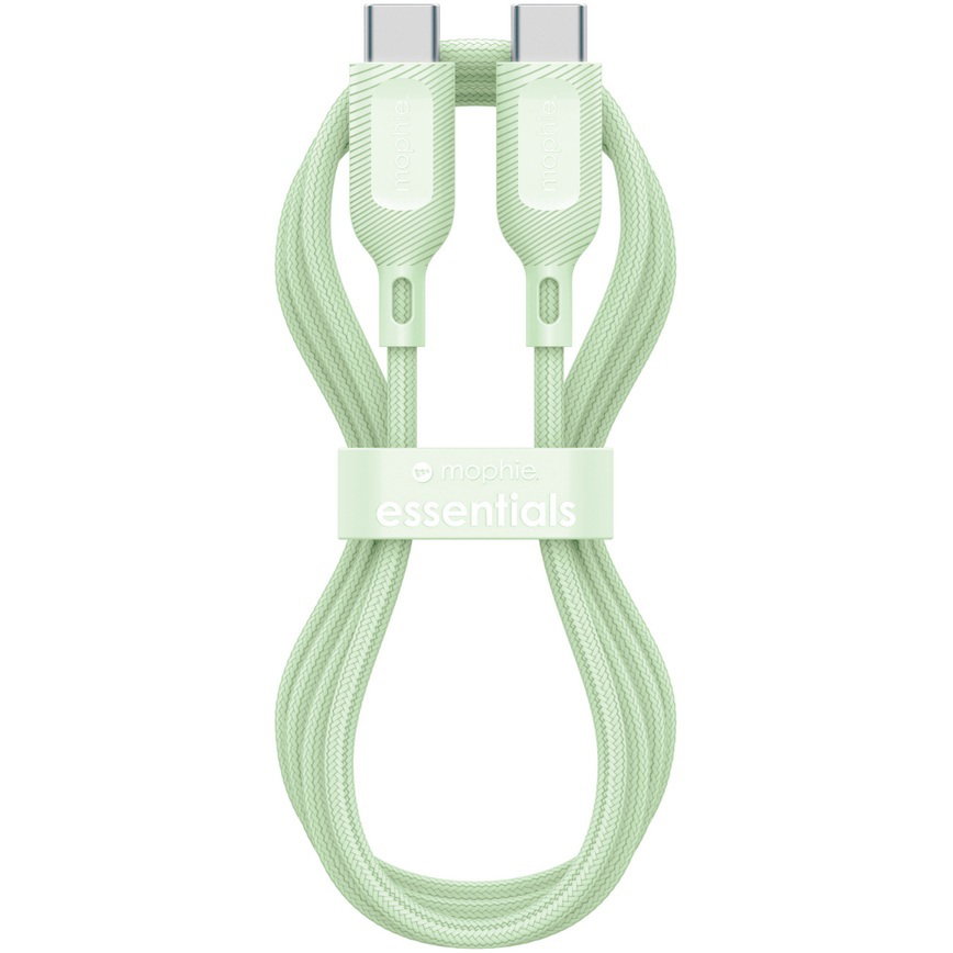 ZAGG mophie essential USB-C-C Cable (60W), Braided, 2M, Green ZAGG — view 2