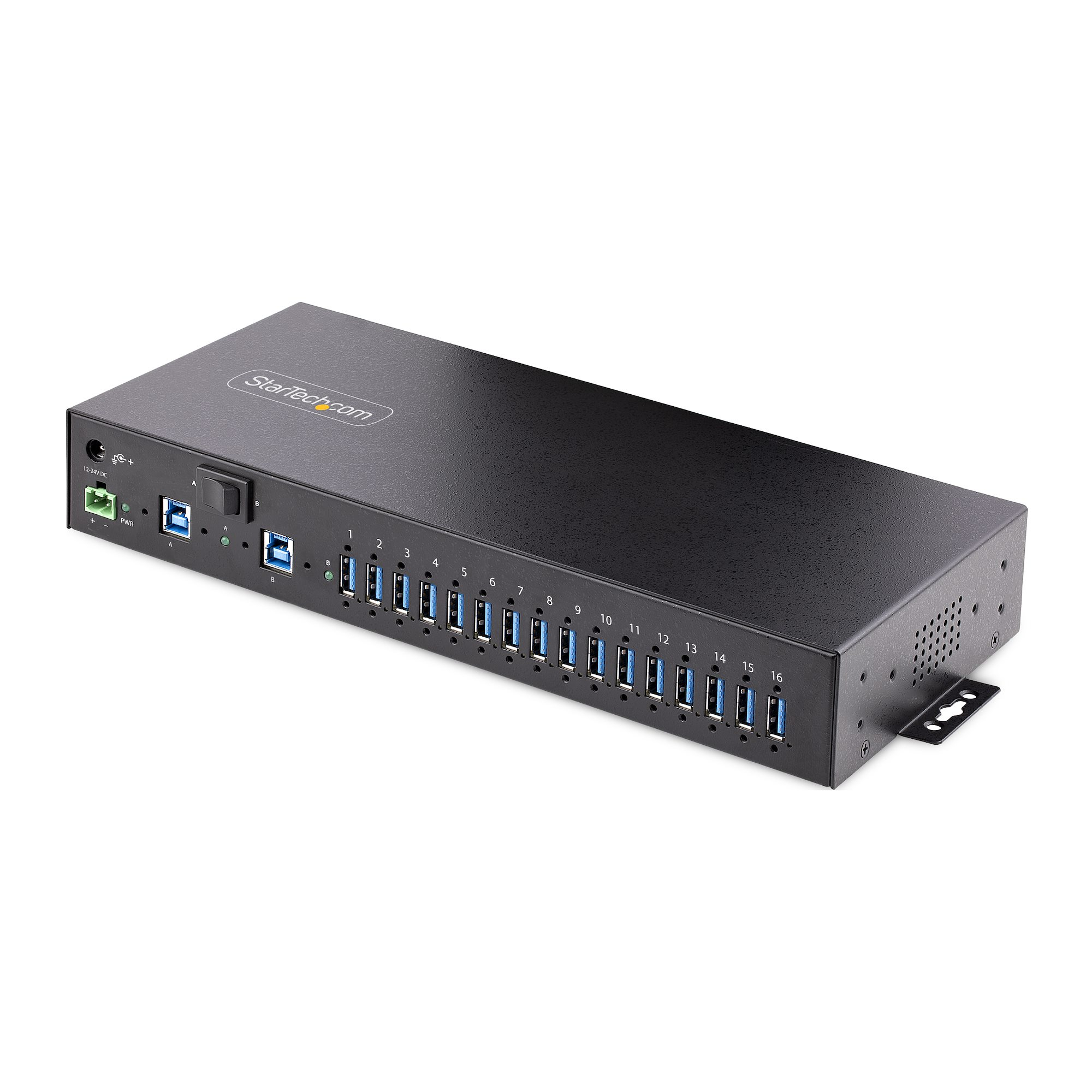 STARTECH.COM 16-PORT INDUSTRIAL USB 3.0 HUB/SWITCH 5GBPS, METAL, MOUNTABLE 2 YR STARTECH — view 2