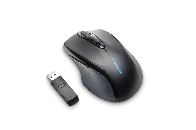 KENSINGTON PRO FIT OPTICAL WIRELESS MOUSE, SCROLL WHEEL - FULL SIZE BLACK KENSINGTON — view 2