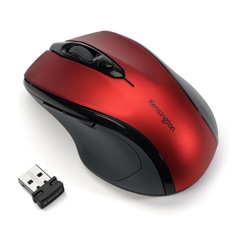 KENSINGTON PRO FIT OPTICAL WIRELESS MOUSE, SCROLL WHEEL - MID SIZE RED KENSINGTON — view 2