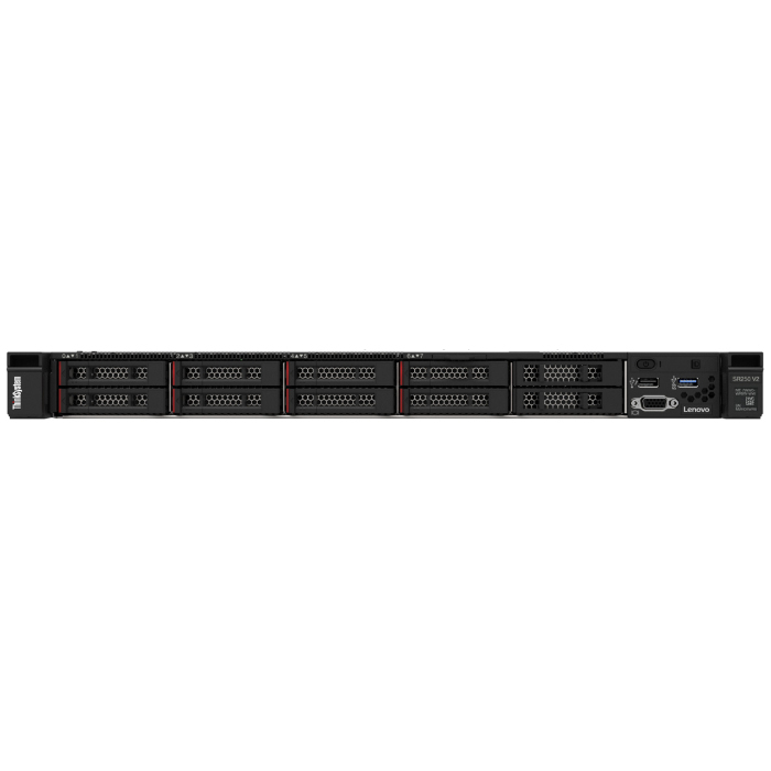 LENOVO SR250 V2 1U E-2356G 6C(1/1), 16GB(1/4), 2.5"HS(0/8), 450W(1/2), 3YR LENOVO — view 2
