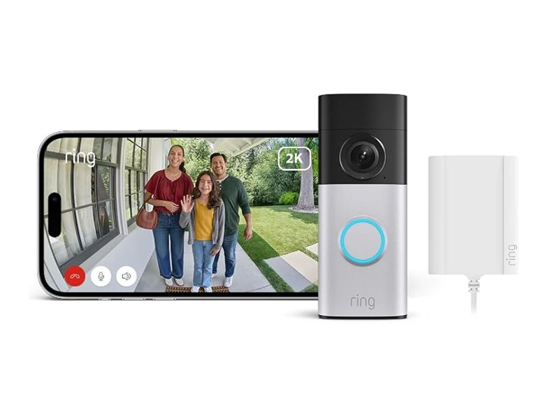 Ring Wired Video Doorbell Plus (2nd Gen) Plug-In RING — view 2