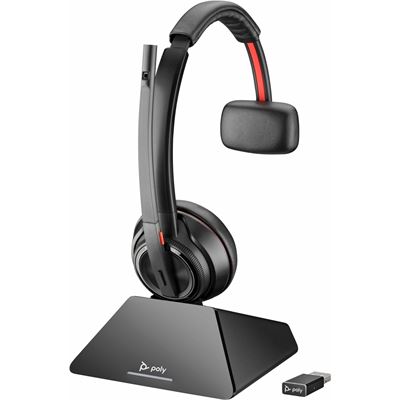 HP Poly Savi 8210 Monaural DECT 1880-1900 MHz Top + Charging Cradle HP — view 1