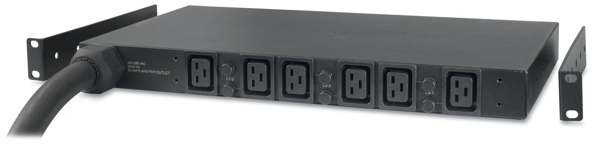 APC BASIC 1U RACK PDU, 400V, 32A, 22KW, C19(6), IEC-309, 2YR APC — view 2