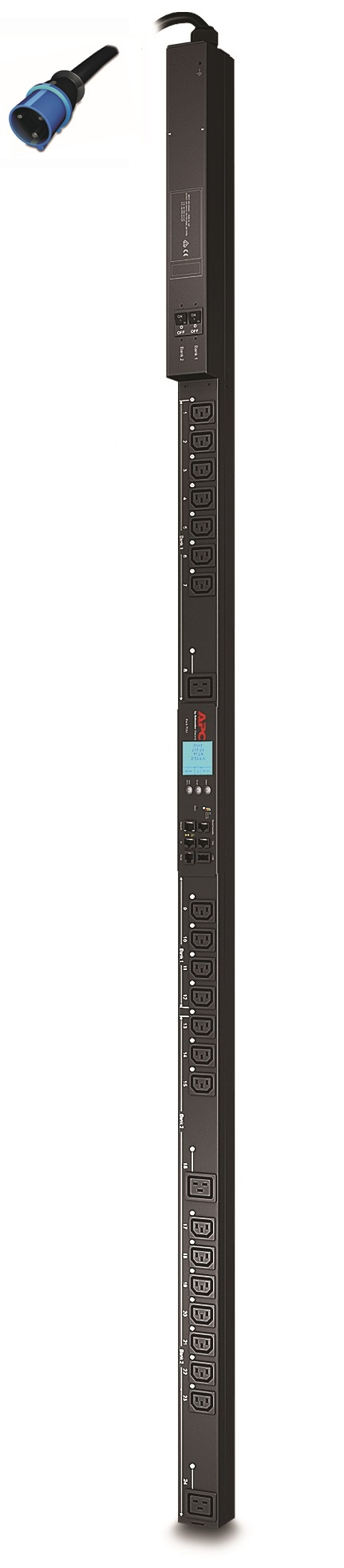 APC (AP8653) RACK PDU 2G, MTRD OUTLT W SWITCHING, ZEROU, 32A, 230V, (21) C13 & (3) C19 APC — view 2