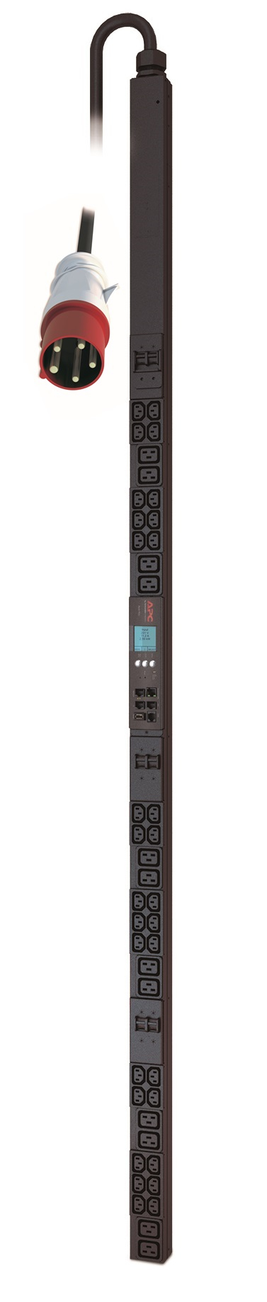 APC METERED VERTICAL PDU, 400V, 32A, 22KW, C13(30), C19(12), IEC-309, 2YR APC — view 2
