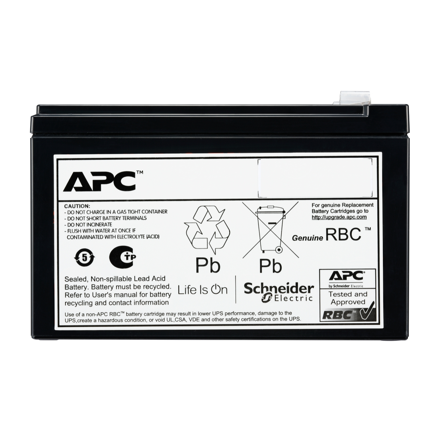 APC REPLACEMENT BATTERY CARTRIDGE #203. VRLA, 9AH, 24V DC, 2YR WARRANTY FOR SRV1K TWR UPS APC — view 2