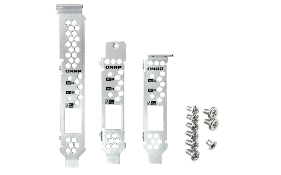 QNAP Long/flat/short(117*22/90*18/80*16 mm) profile brackets for QM2-2X10G1T(A) QNAP — view 2