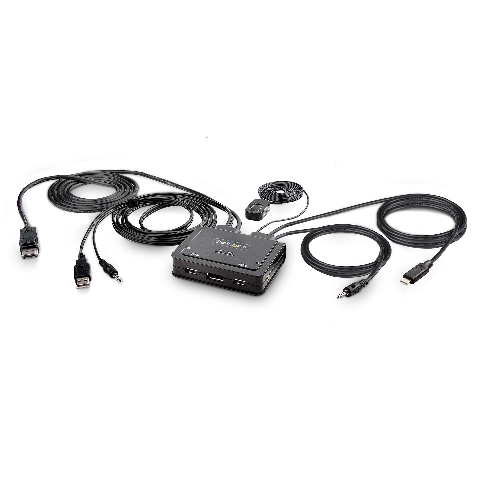 STARTECH.COM 2-PORT HYBRID USB-C DISPLAYPORT CABLE KVM SWITCH, 4K 60HZ, 2 YR STARTECH — view 2