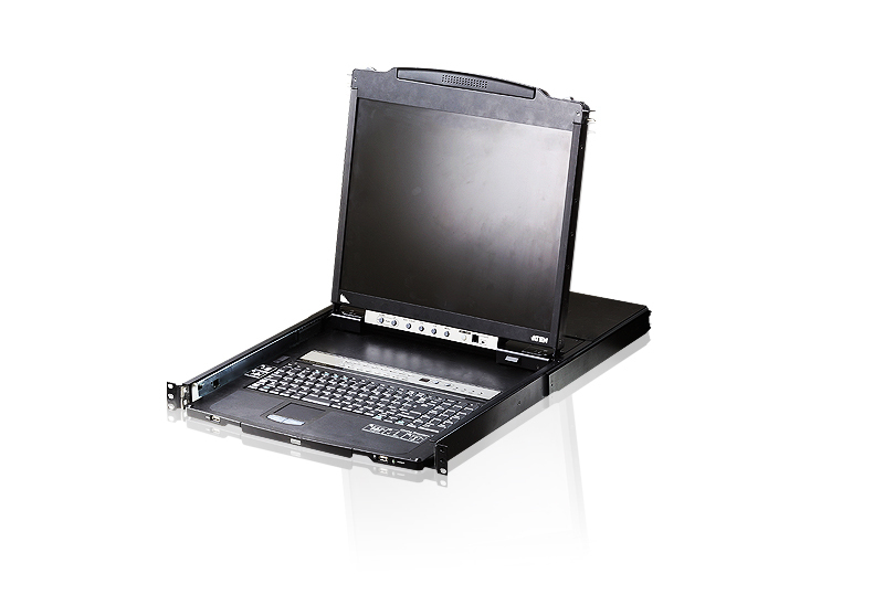 ATEN 19" DUAL RAIL 8 PORT LCD KVM, SUPPORTS SECOND CONSOLE ATEN — view 2