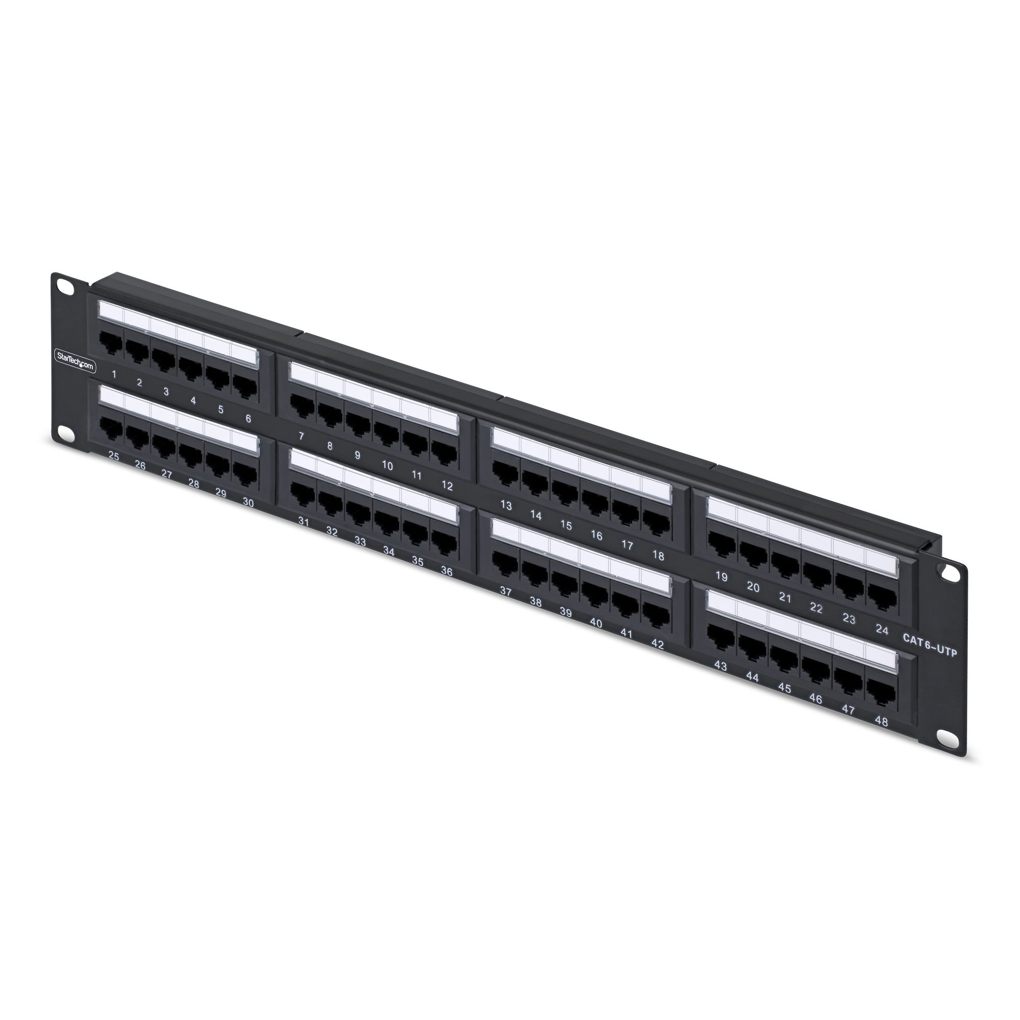 STARTECH.COM 48-PORT 2U RACKMOUNT CAT6 PATCH PANEL, RJ45, UTP, 110 TYPE, 2 YR STARTECH — view 2