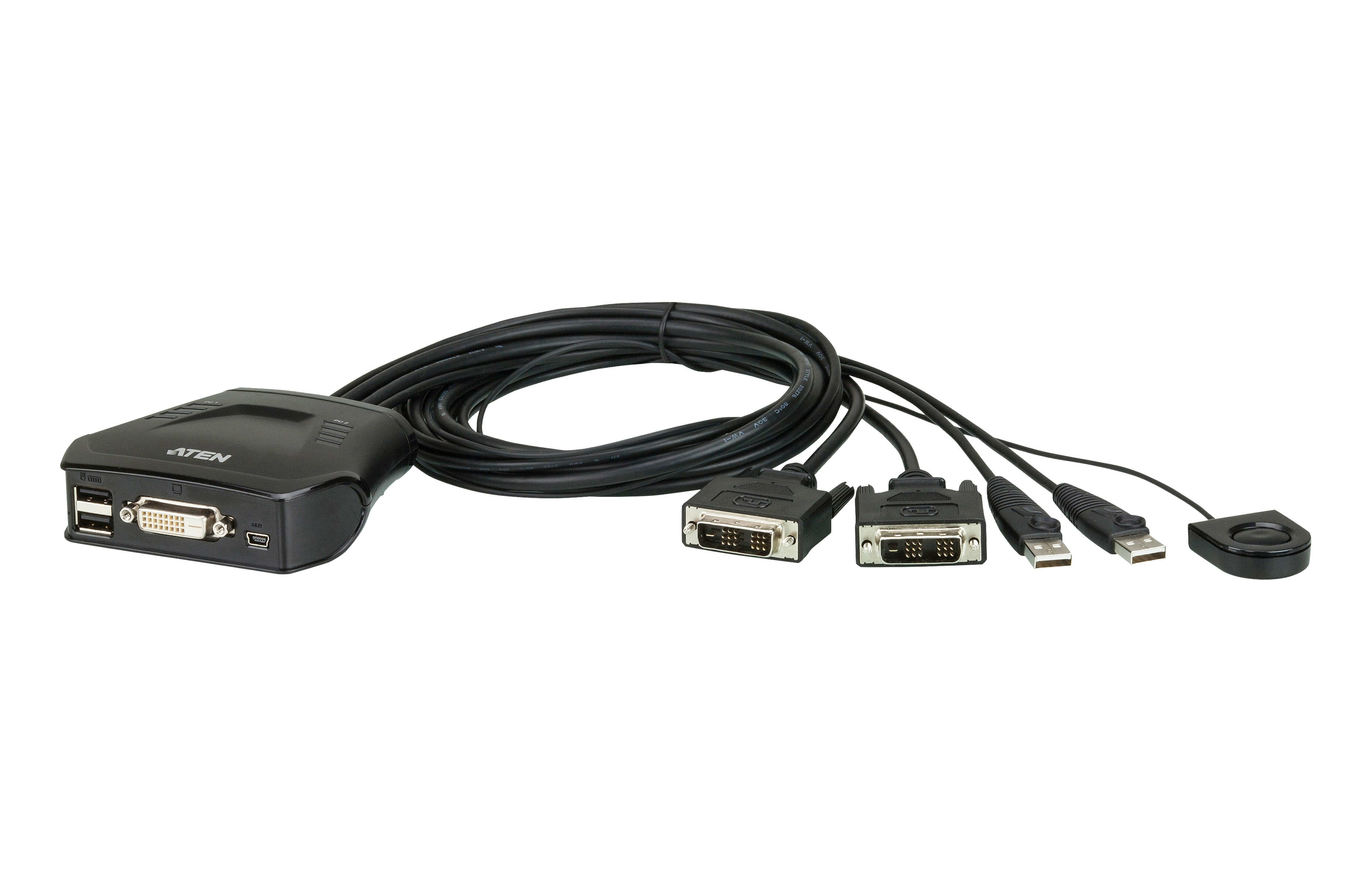 ATEN 2 PORT USB 2.0 DVI CABLE KVM SWITCH 2YR ATEN — view 2