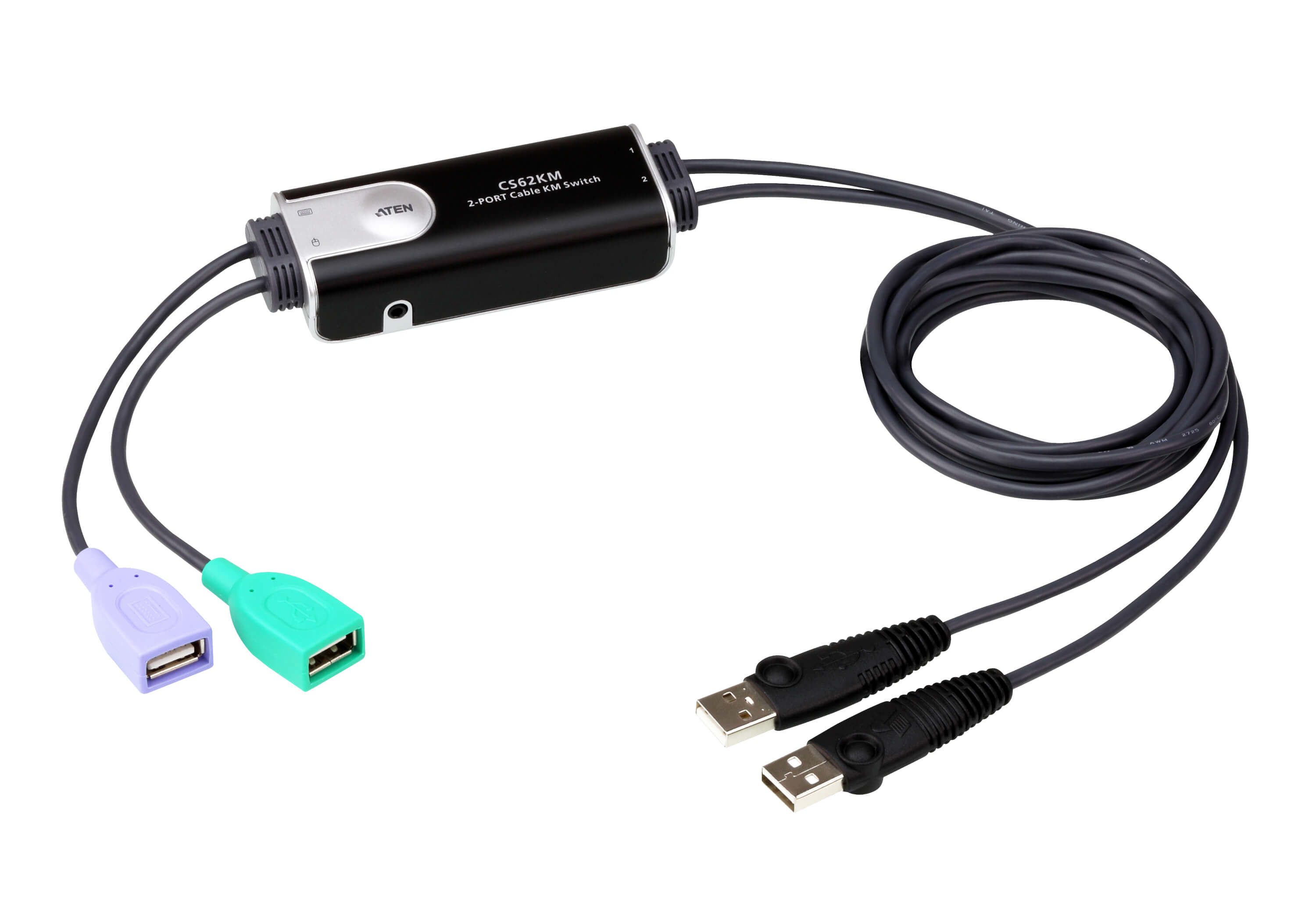 ATEN 2 PORT USB BOUNDLESS CABLE KM SWITCH ATEN — view 2