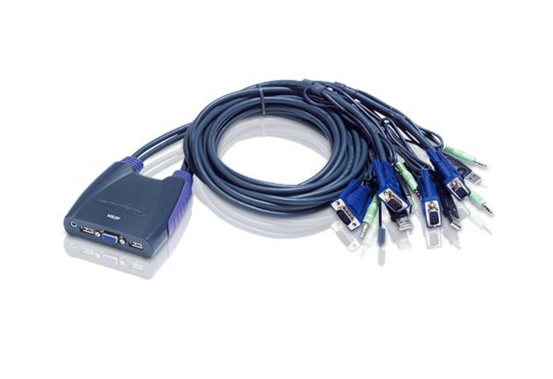 ATEN 4 PORT USB VGA CABLE KVM SWITCH WITH AUDIO ATEN — view 2