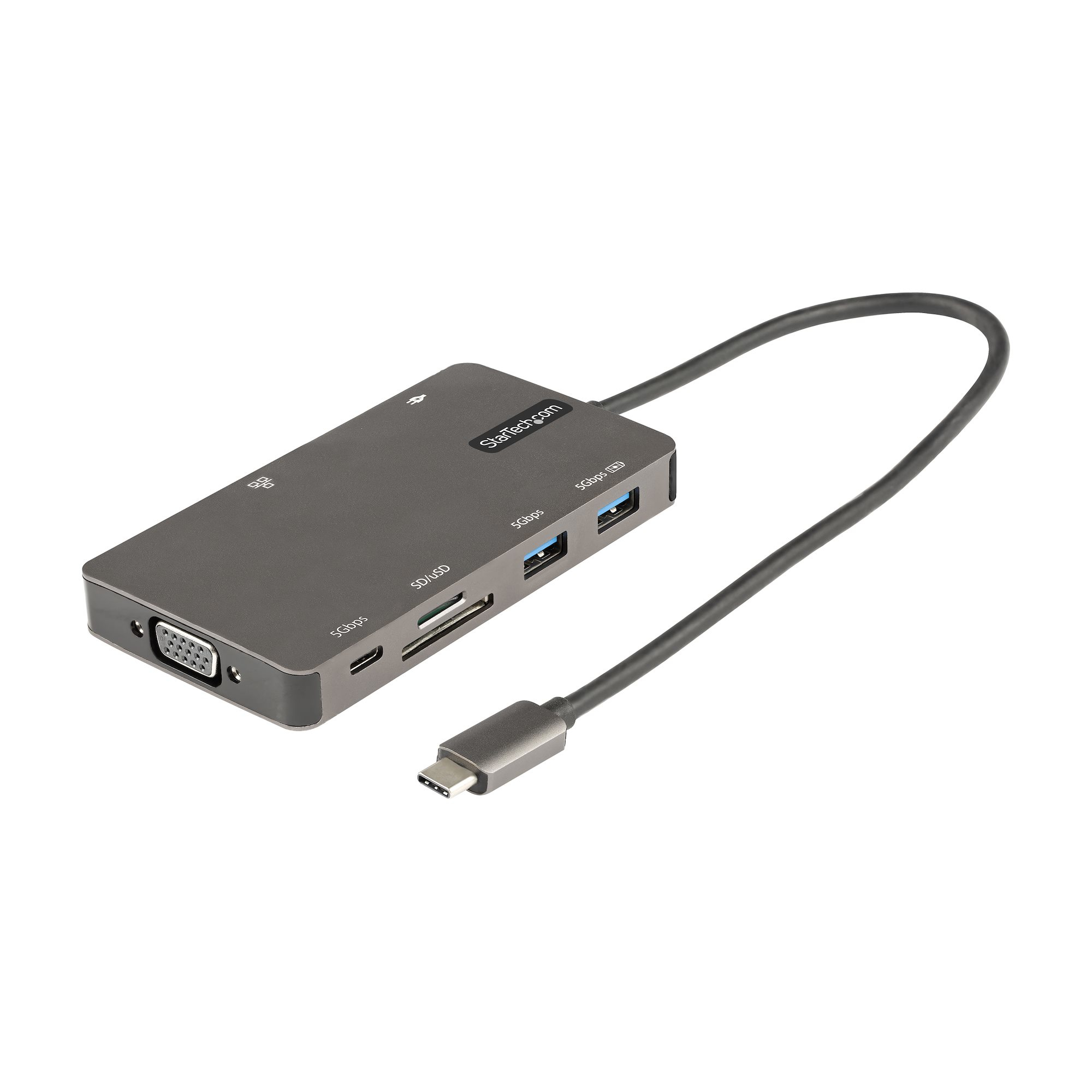 STARTECH.COM USB C MULTIPORT ADAPTER, HDMI OR VGA, USB 3.0 HUB, 100W PD 3.0 3 YR STARTECH — view 2