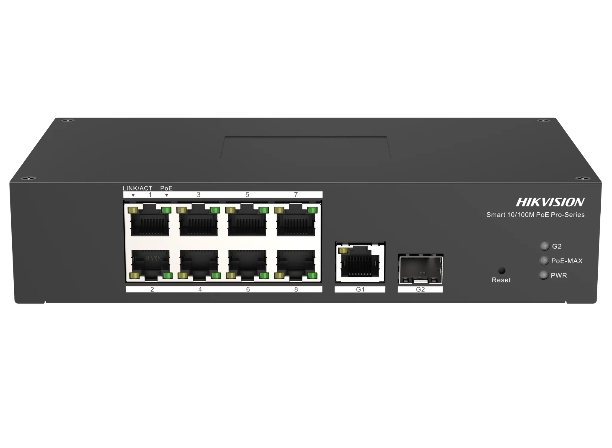 HIKVISION TRANSMISSION 3T1310P-SI-HS 8 PORT MANAGED POE,1 X UPLINK,110W, -30C to 65C,2Y HIKVISION — view 1