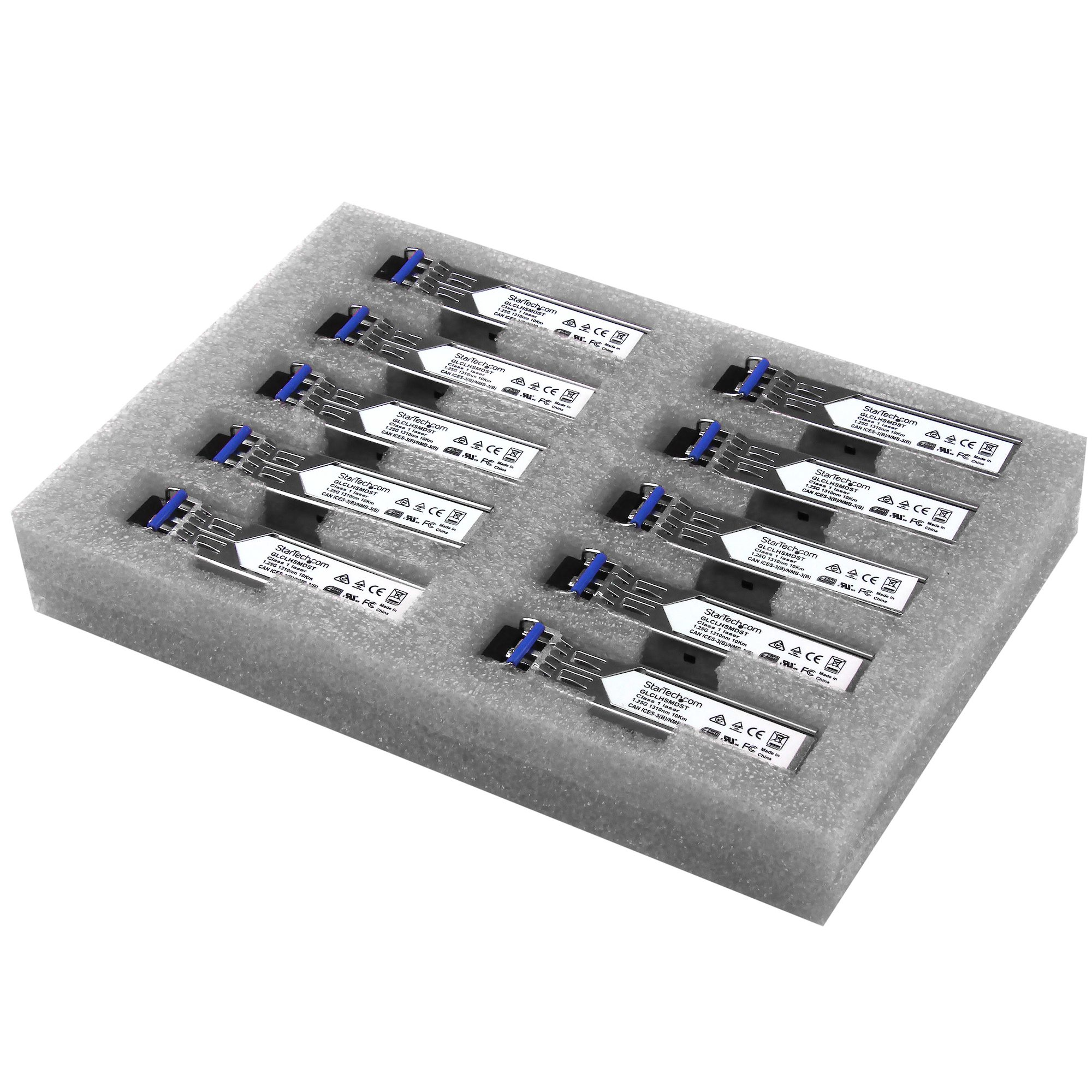 STARTECH.COM GIGABIT FIBER SFP - 10 PACK - CISCO GLC-LH-SMD COMPATIBLE, LTW STARTECH — view 2