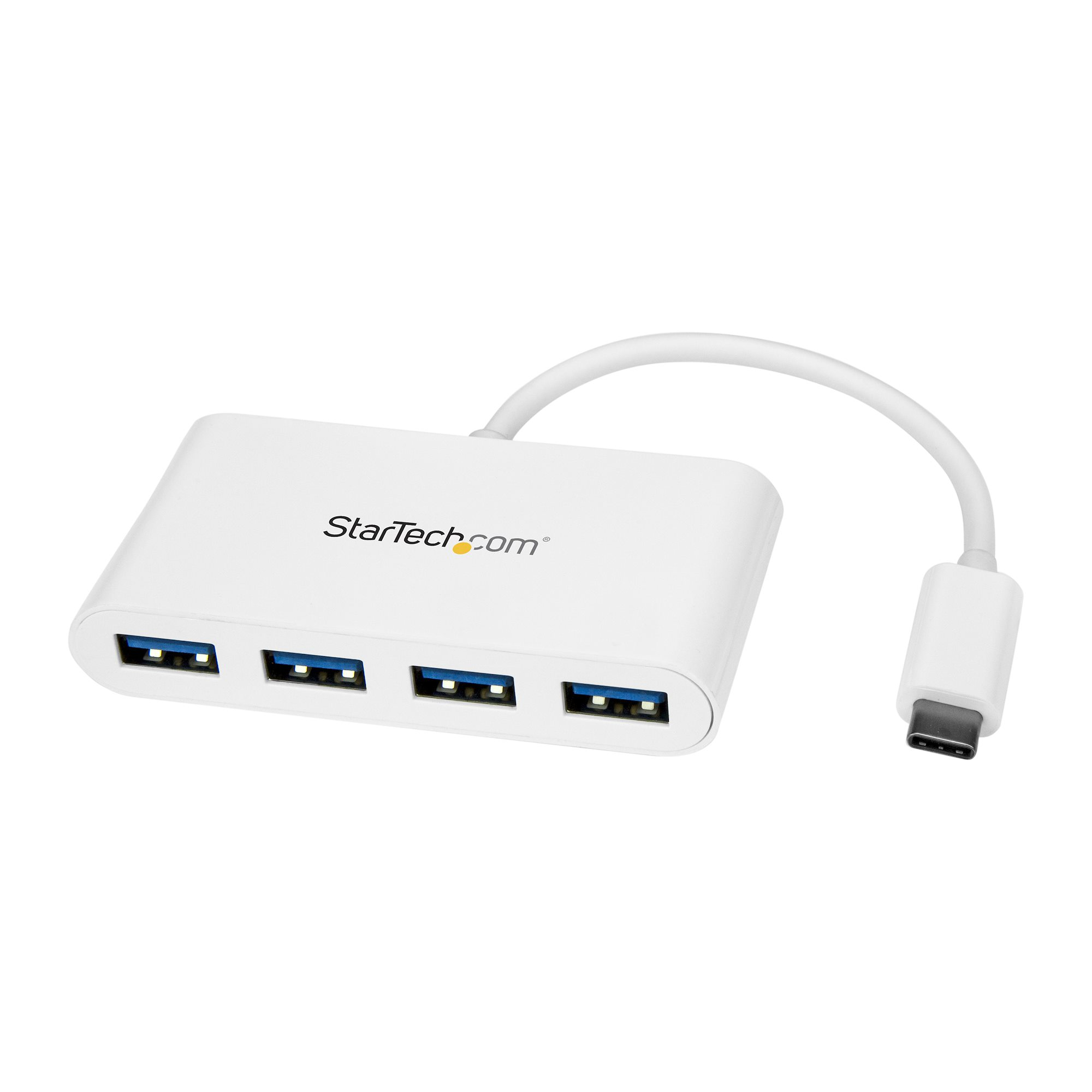 STARTECH.COM 4 PORT USB C HUB - USB-C TO A - USB 3.0 - BUS POWER - WHITE, 2 YR STARTECH — view 2