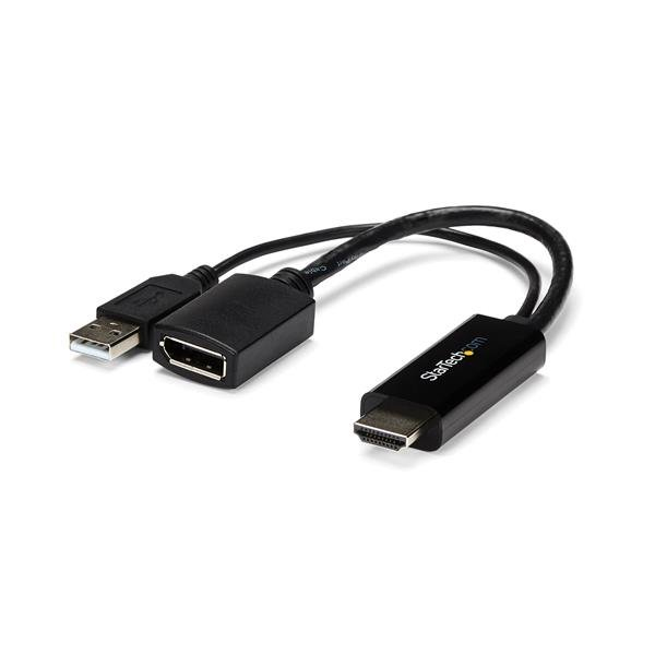 STARTECH.COM HDMI TO DISPLAYPORT ADAPTER 4K ACTIVE HDMI TO DP - USB POWERED 2 YR STARTECH — view 2