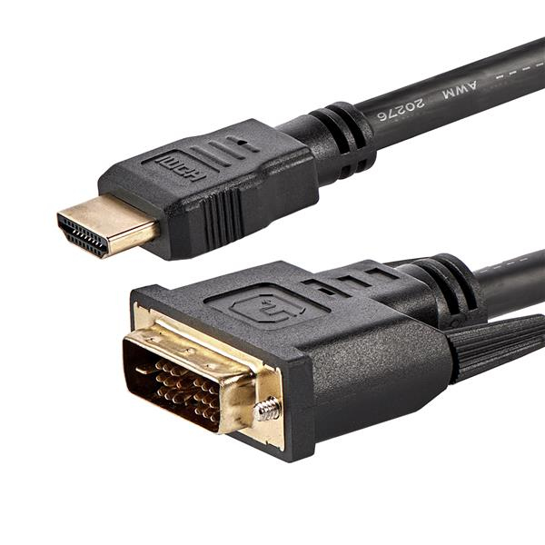 STARTECH.COM 6 FT HDMI TO DVI-D CABLE - M/M - DVI TO HDMI ADAPTER CABLE LTW STARTECH — view 2