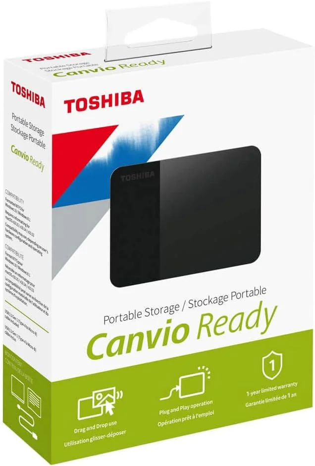 DYNABOOK TOSHIBA CANVIO READY B3 USB 3.0 PORTABLE EXTERNAL HARD DRIVE 2TB (BLACK) 3YR DYNABOOK — view 2