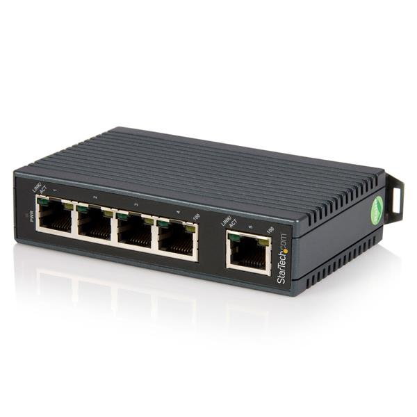 STARTECH.COM 5 PT UNMANAGED NETWORK SWITCH - DIN RAIL MOUNT - IP30 RATED, 2 YR STARTECH — view 2