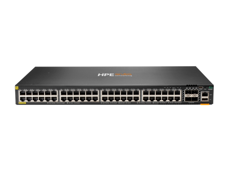 HPE ANW 6300F 48-port 1GbE Class 4 PoE and 4-port SFP56 Switch HPE — view 2