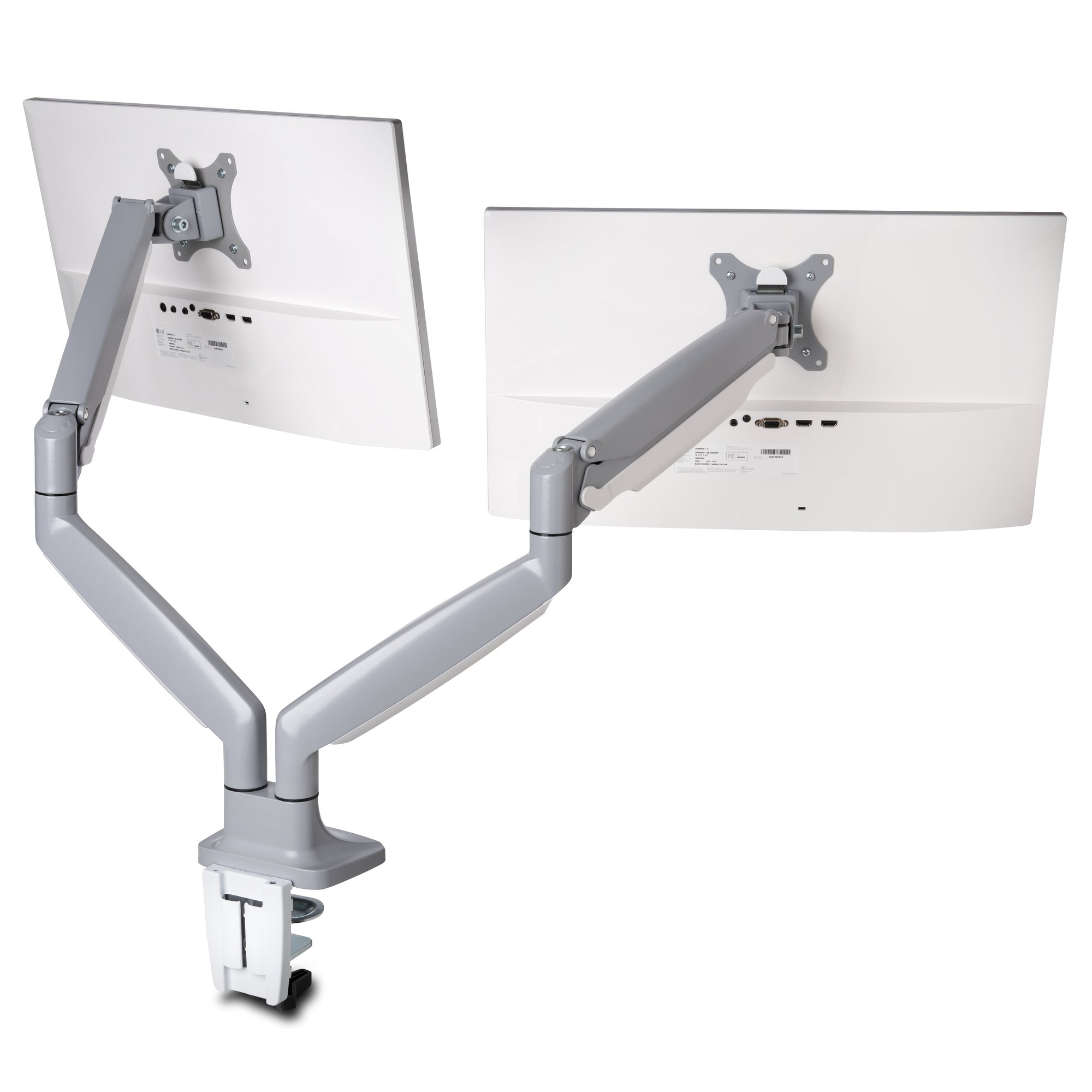 KENSINGTON SMARTFIT ONE TOUCH HEIGHT ADJUSTABLE DUAL MONITORARM - GREY KENSINGTON — view 2