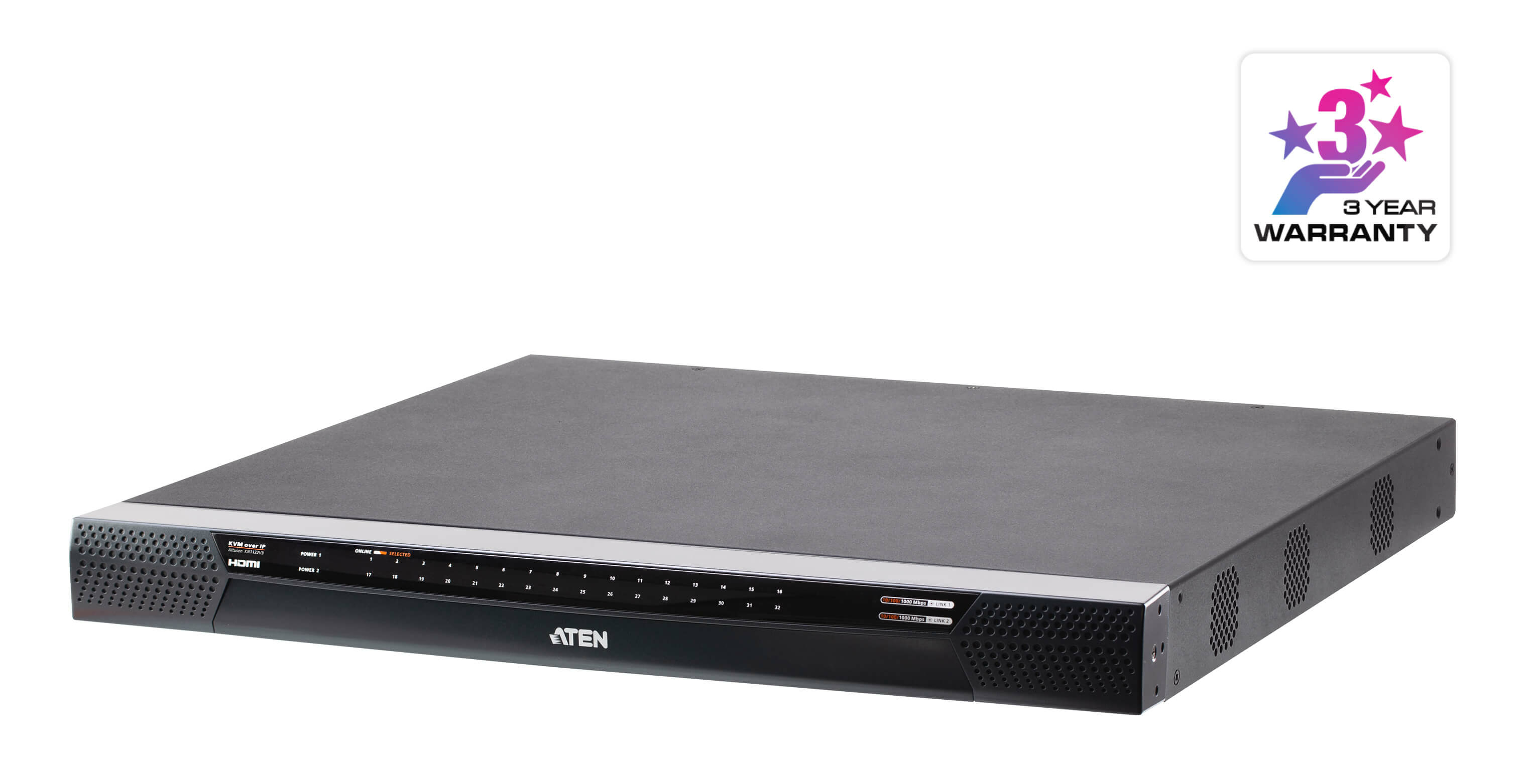 ATEN 1-LOCAL/1-REMOTE ACCESS 32-PORT MULTI-INTERFACE CAT 5 KVM OVER IP SWITCH ATEN — view 2