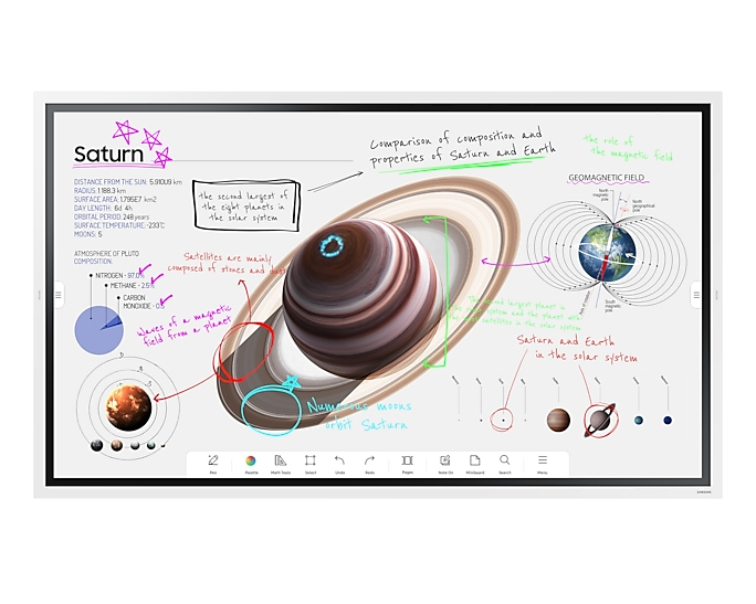 SAMSUNG FLIP PRO INTERACTIVE DISPLAY, 65" UHD, 350NITS, HDMI (2), LAN/WIFI, SPKR, 3YR SAMSUNG — view 1