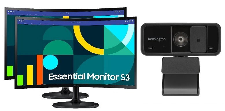 2x SAMSUNG S3 S36GD 24" CURVE (16:9) FHD VA MONITOR, 1800R, 100HZ + $20 FHD WEBCAM BUNDLE SAMSUNG — view 2